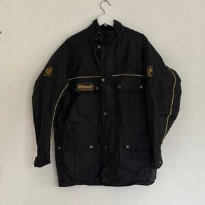 Belstaff Tourmaster 500 Jacket Mens Medium Black Made in England Moto Field Coat